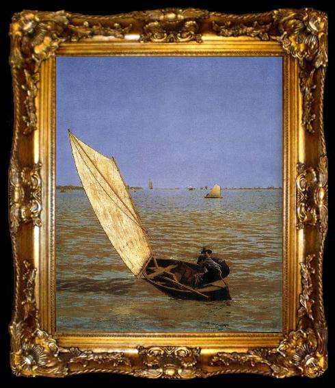 framed  Thomas Eakins Landscape, ta009-2
